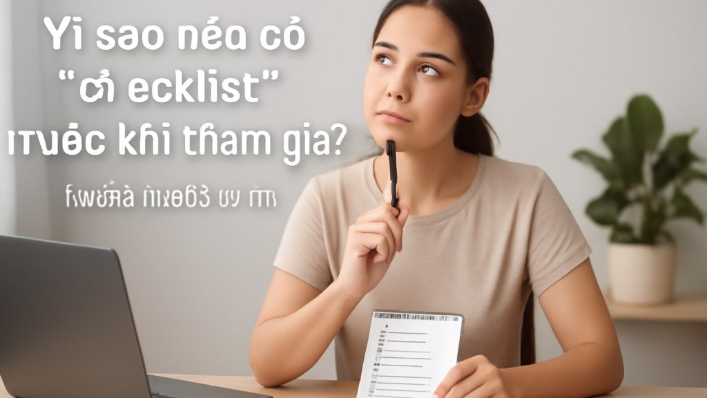 Vì sao nên có “checklist” trước khi tham gia? Minh họa: Vì sao nên có “checklist” trước khi tham gia?